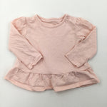 Light Pink Long Sleeve Top - Girls 3-6 Months