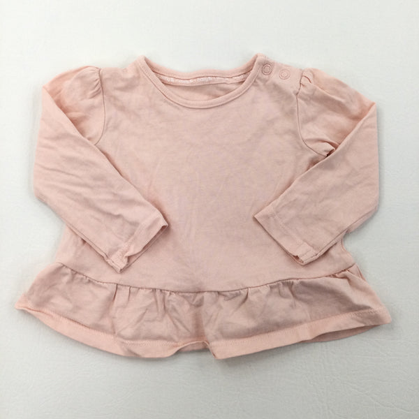 Light Pink Long Sleeve Top - Girls 3-6 Months