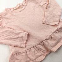 Light Pink Long Sleeve Top - Girls 3-6 Months