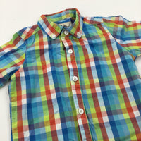 Colourful Checked Cotton Shirt - Boys 12-18 Months