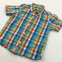 Colourful Checked Cotton Shirt - Boys 12-18 Months