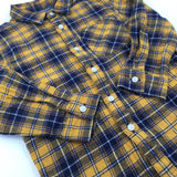Yellow & Navy Check Long Sleeve Shirt - Boys 2-3 Years