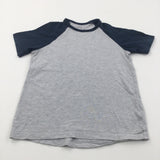 Navy & Grey T-Shirt - Boys 5-6 Years