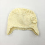 Cream Sparkle Knitted Hat - Girls 6-9 Months