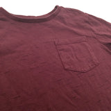 Maroon Speckled Long Sleeve Top - Boys 5-6 Years