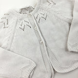 White Cardigan - Girls 6-9 Months