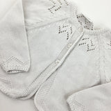 White Cardigan - Girls 6-9 Months