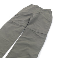 Olive Green Walking Trousers/Zip Off Shorts with Adjustable Waistband - Boys/Girls 5-6 Years