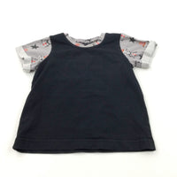 Monkeys Grey & Black T-Shirt - Boys 4-5 Years