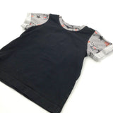 Monkeys Grey & Black T-Shirt - Boys 4-5 Years