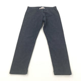 Dark Blue Denim Effect Jeggings - Girls 5-6 Years