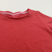 Red T-Shirt with Frill Detail - Girls 5-6 Years