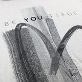 'Be-You-Tiful Always' Heart Glittery Grey Short Sleeve T-Shirt - Girls 7-8 Years