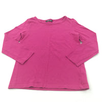 Dark Pink Long Sleeve Top - Girls 5-6 Years