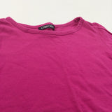 Dark Pink Long Sleeve Top - Girls 5-6 Years