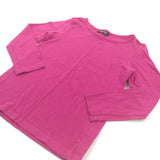 Dark Pink Long Sleeve Top - Girls 5-6 Years