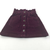 Burgundy Corduroy Skirt - Girls 5-6 Years