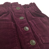 Burgundy Corduroy Skirt - Girls 5-6 Years