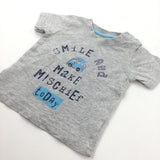 'Smile & Make Mischief…' Campervan Grey T-Shirt - Boys 3-6 Months