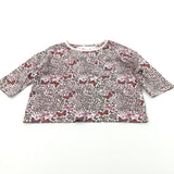 Butterflies & Flowers Pink & Black Cropped T-Shirt - Girls 4-5 Years