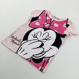 'Minnie Mouse' Pink Short - Girls 7-8 Years
