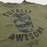 'Totally Awesome' Olive Green T-Shirt - Boys 6-7 Years