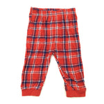 Red, Navy & White Check Pyjama Bottoms - Boys 6-9 Months