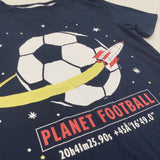 'Planet Football' Rocket Navy T-Shirt - Boys 6-8 Years