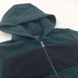 Bottled Green & Black Zip Up Hoodie Sweatshirt - Boys 7 Years