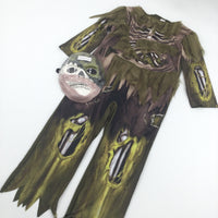 **NEW** Spooky Swamp Zombie Costume with Matching Mask - Boys/Girls 7-8 Years - Halloween