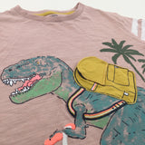 Dinosaur & Scooter Pink T-Shirt - Boys 6-7 Years