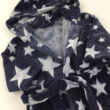 Stars Navy Dressing Gown - Boys 9-12 Months