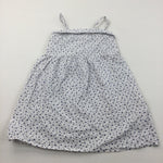 Hearts Blue & White Lightweight Cotton Sun Dress - Girls 7-8 Years
