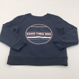 'Good Times Roll' Navy Sweatshirt - Boys 6-7 Years