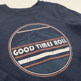 'Good Times Roll' Navy Sweatshirt - Boys 6-7 Years