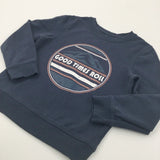 'Good Times Roll' Navy Sweatshirt - Boys 6-7 Years