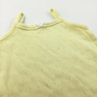 Patterned Yellow Sleeveless Bodysuit - Girls 3-6 Months