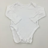 White Long Sleeve Bodysuit - Girls/Boys 9-12 Months