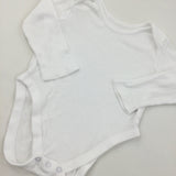 White Long Sleeve Bodysuit - Girls/Boys 9-12 Months