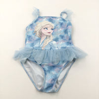 'In My Element' Elsa Frozen Blue Swimming Costume - Girls 6-7 Years