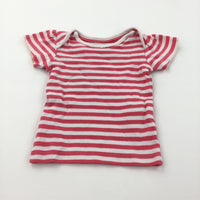 Pink & White Striped T-Shirt - Girls 3-6 Months