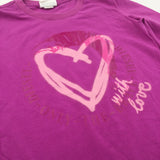 'Only The Brace' Heart Dark Pink Long Sleeve Top - Girls 6-7 Years