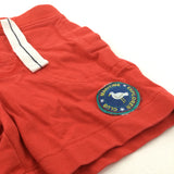 Seagull Badge Red Jersey Shorts - Boys 6-9 Months