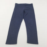 Dark Blue Denim Effect Jeggings - Girls 6-7 Years