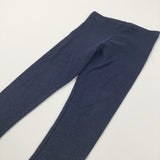 Dark Blue Denim Effect Jeggings - Girls 6-7 Years