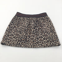 Glittery Animal Print Polyester Skirt - Girls 7 Years