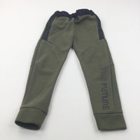 'The Future' Olive & Black Tracksuit Bottoms - Boys 7-8 Years