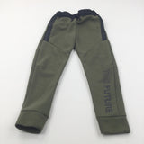 'The Future' Olive & Black Tracksuit Bottoms - Boys 7-8 Years