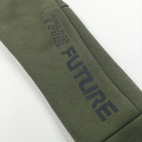 'The Future' Olive & Black Tracksuit Bottoms - Boys 7-8 Years