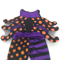 **NEW** Vampire Spider Purple Fluffy Costume with Matching Legs - Boys/Girls 6-9 Months - Halloween